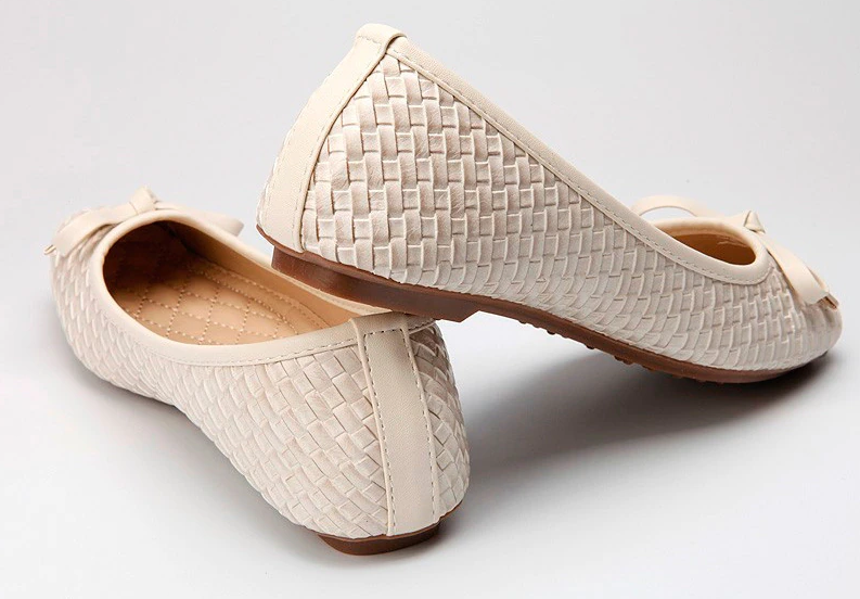 flat shoes color beige size 7.5 for women