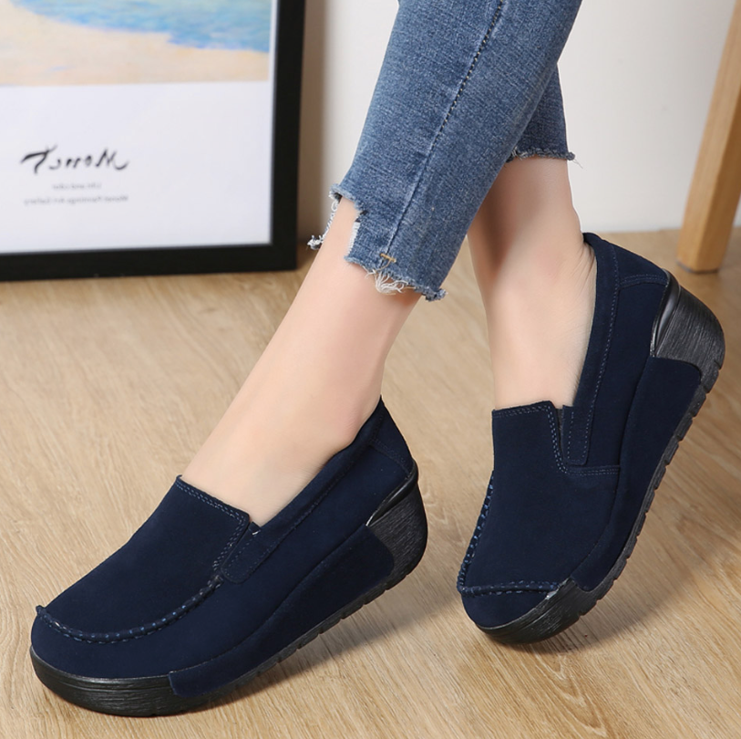 office loafer shoes color blue size 9 for women