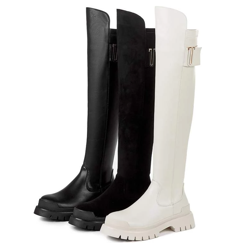 Long Suede Boots Color Black Size 5 for Women