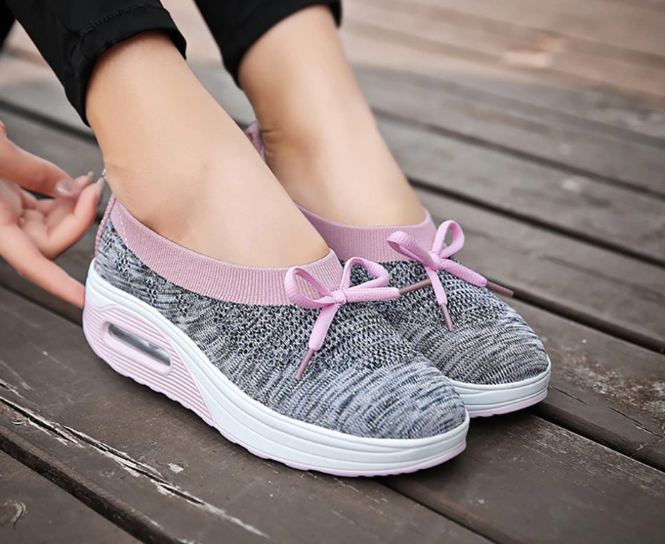 soft platform shoes color gray size 6.5 for women