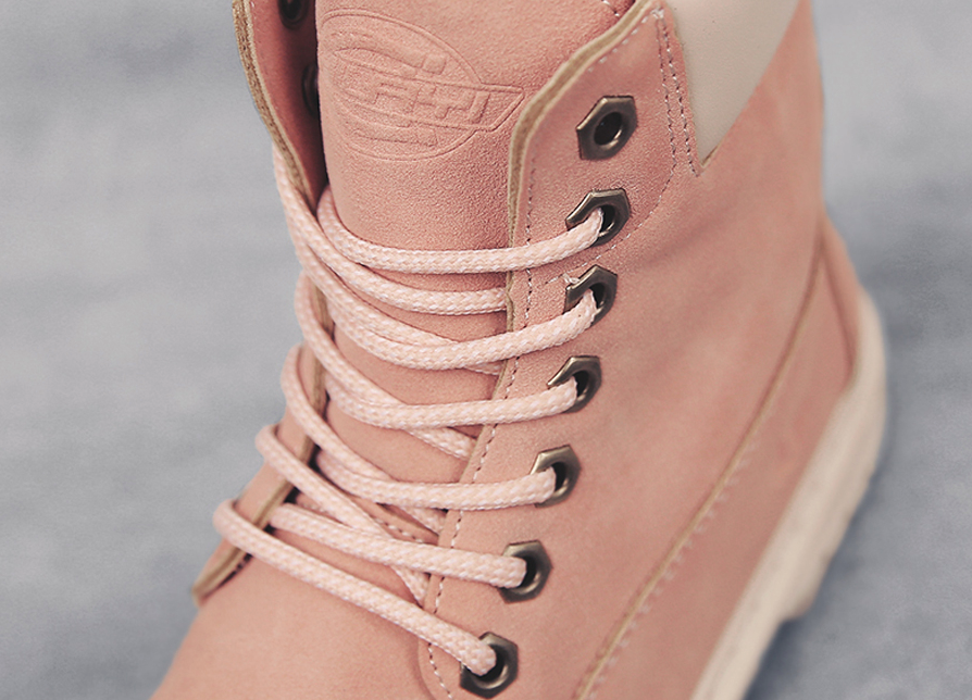 platform boots color pink size 8 for women