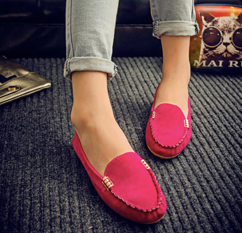 light slip on loafer shoes color rose size 9 for women