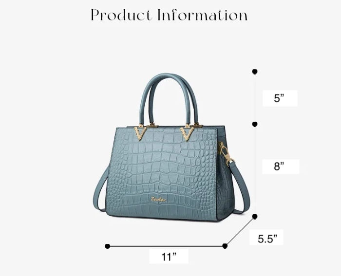 Handbag Color Blue Medium for Women