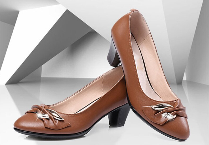 Almond Toe Pump Color Brown Size 8 for Women