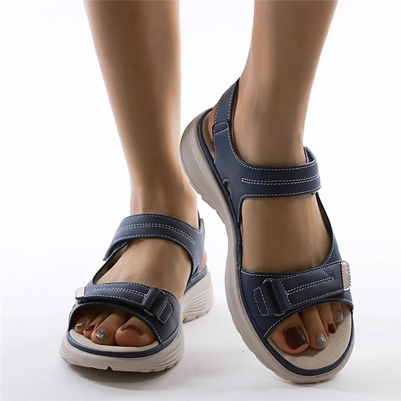 casual sandal color blue size 8.5 for men