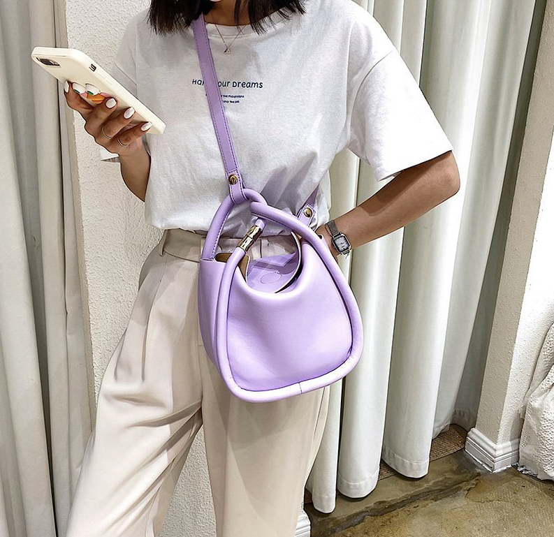 crossbody bag color purple small for women