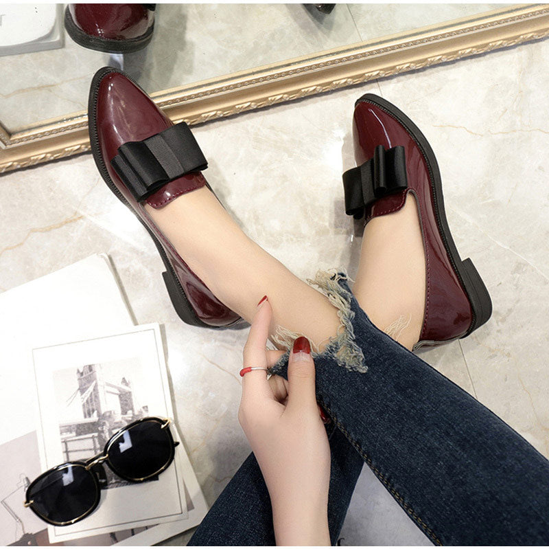 Patent Loafer Shoes Color Wine Size 6 for Women