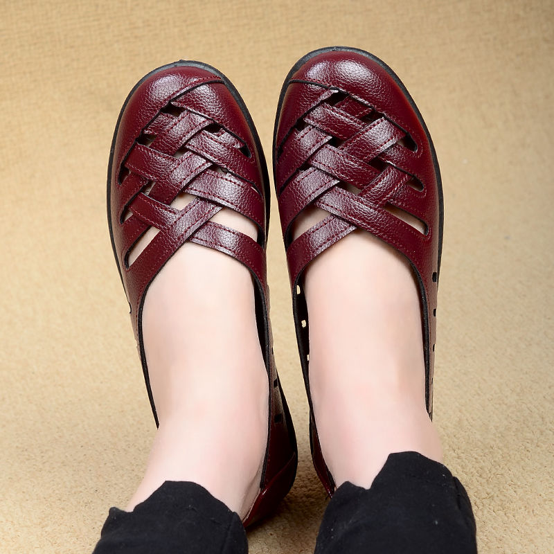 office loafer shoes color red size 8 for women