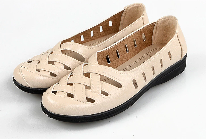casual loafer shoes color beige size 8 for women