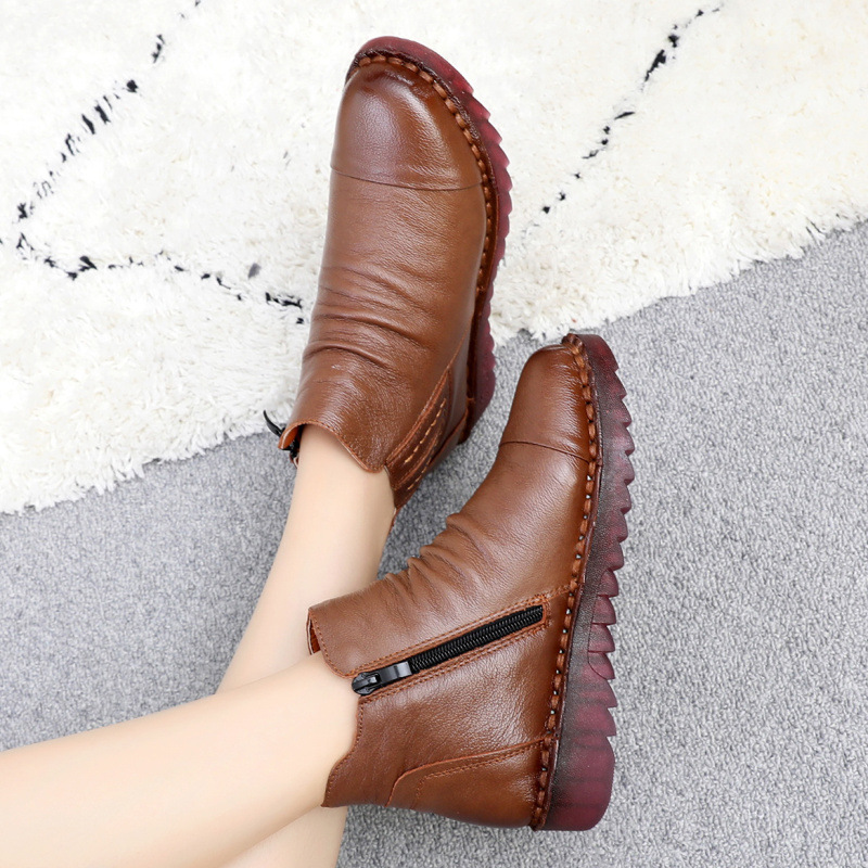 Leather Boots Color Brown Size 8 for Women