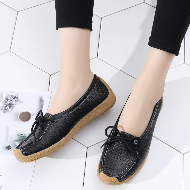 moccasin shoes color black size 9 for women