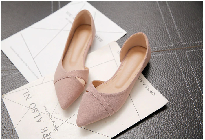 soft flats shoes color pink size 7 for women