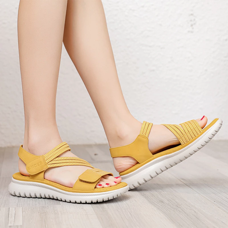 soft sandals color yellow size 8.5 for women