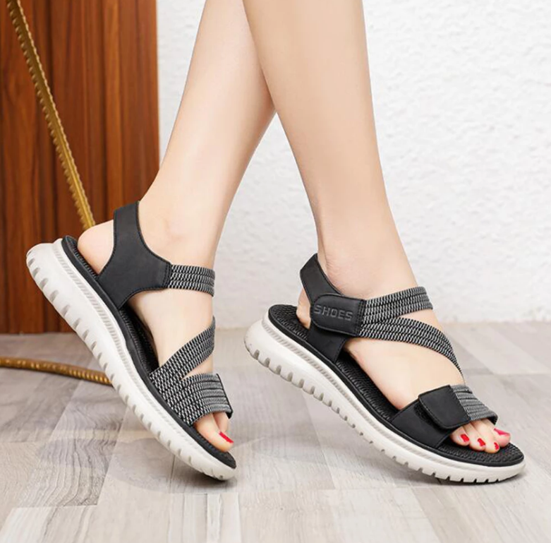 outsole rubber sandals color black size 8 for women