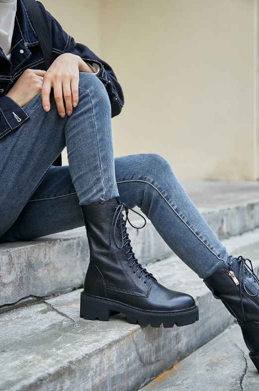 Golman Women's Leather Motorcycle Boots | Ultrasellershoes.com – Ultra ...