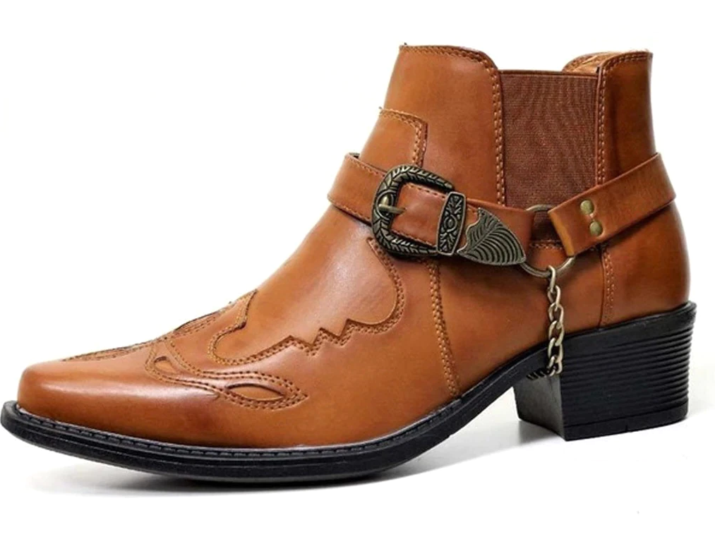 Western Boots Color Orange Size 11 for Mens