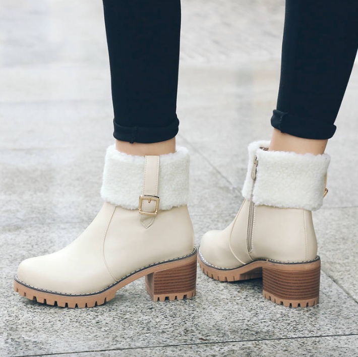 Winter Boots Color Beige Size 7 for Women