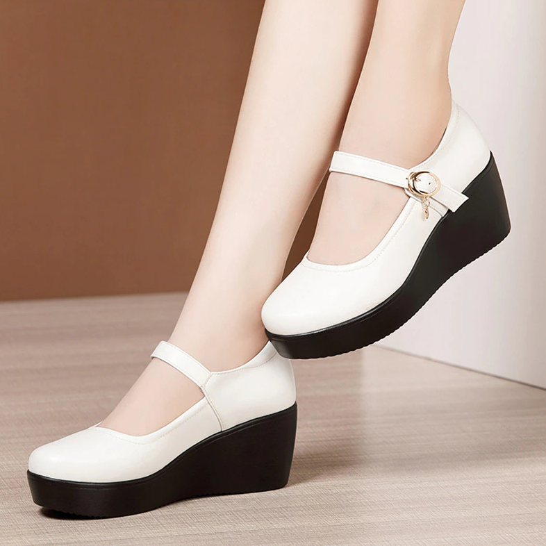 autumn platform shoes color white size 9 for women