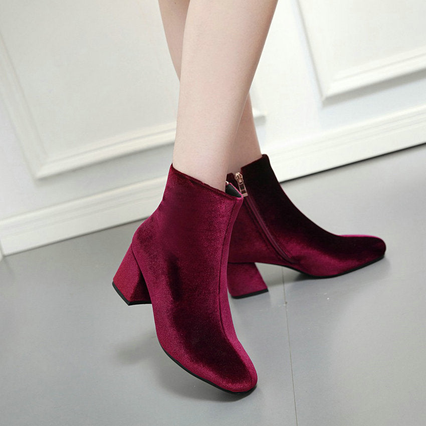 Autumn Booties Color Red Size 8.5 for Women