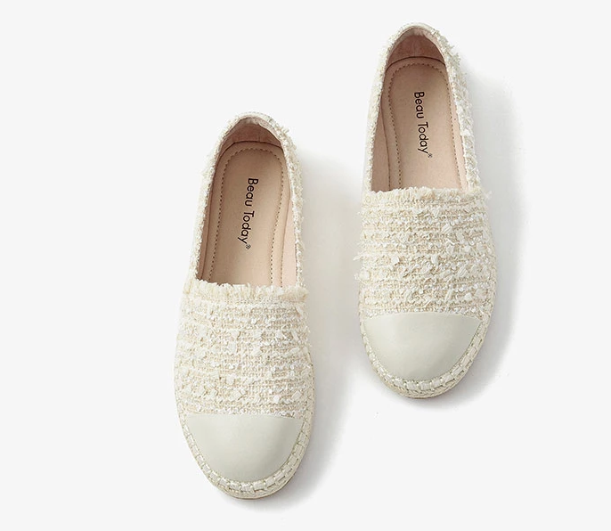 casual espadrille color beige size 7 for women