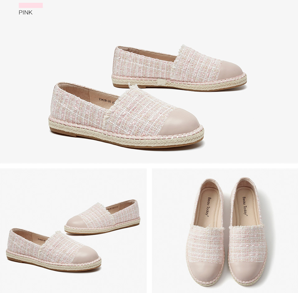 high quality espadrille color pink size 6 for women