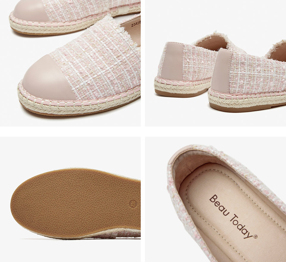 round toe espadrille color pink size 6 for women