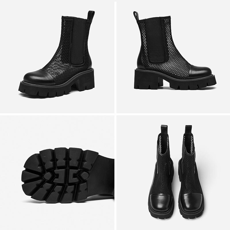 Klein Women's Mesh Platform Leather Boots | Ultrasellershoes.com – USS ...