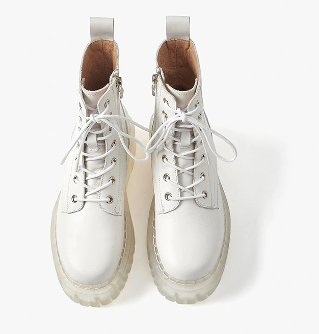 Platform Boots Color White Size 6 for Women