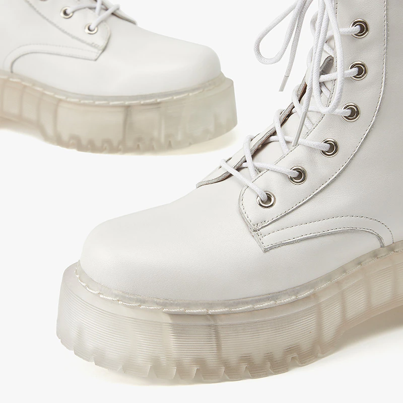 Motorcycle Boots Color White Size 9 for Women