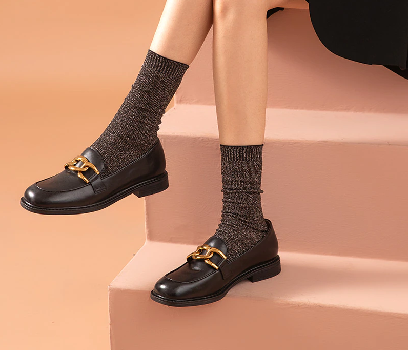 dress loafer shoes color black size 8.5 for women