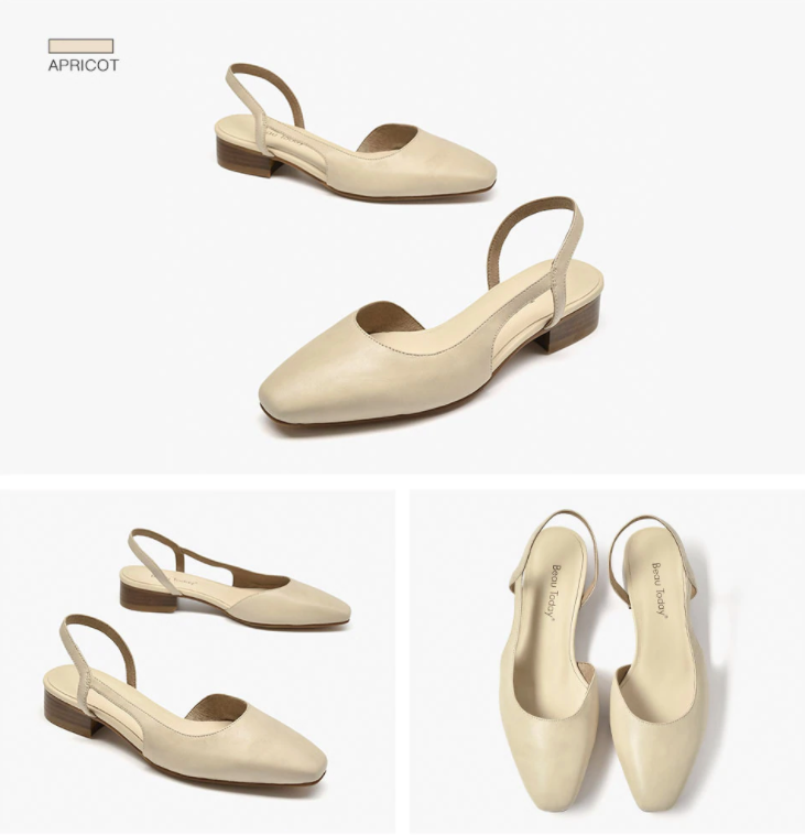 leather sandal color beige size 6 for women
