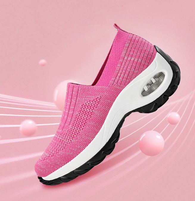 breathable sneakers color rose size 6.5 for women