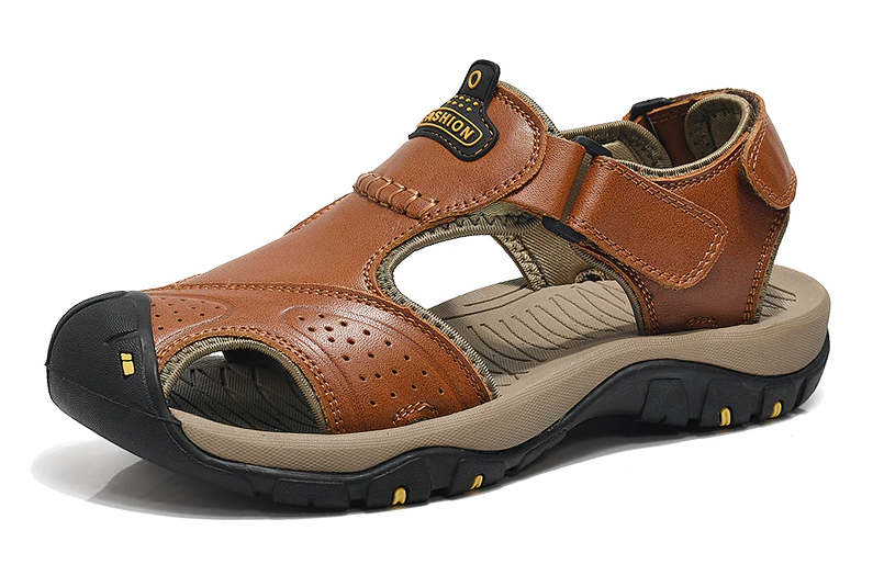 comfortable sandals color brown size 6.5 for men