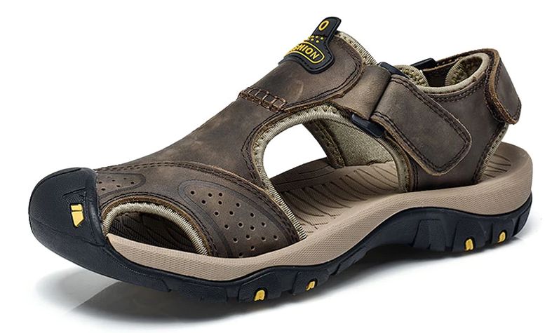 summer sandals color coffe size 7.5 for men