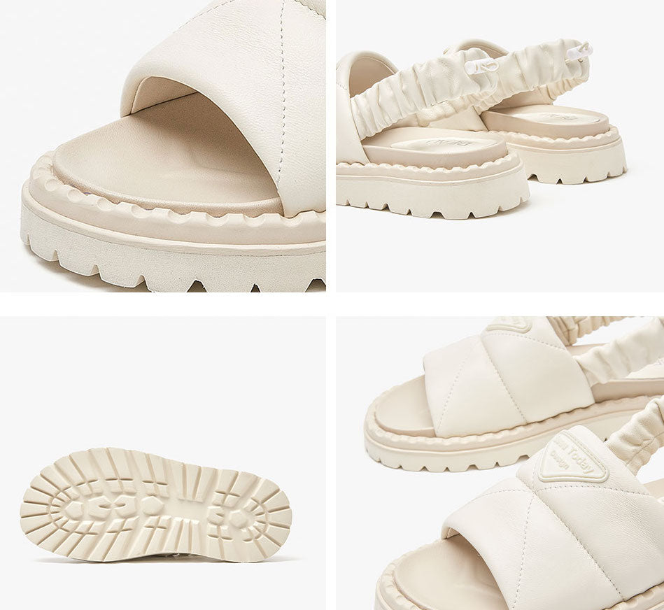 high quality sandal color beige sise 8.5 for women