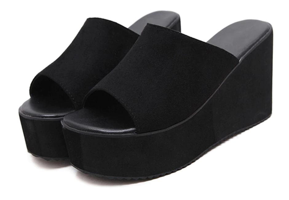 Platform Sandal Color Black Size 4.5 for Women