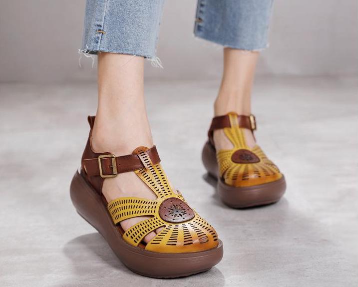 summer sandals color brown size 6 for women