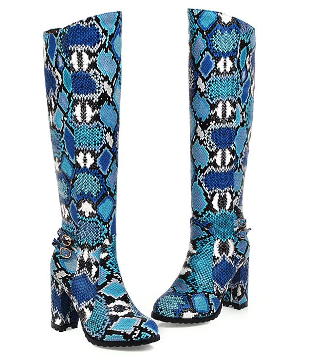 Knee High Boots Color Blue Size 8.5 for Women