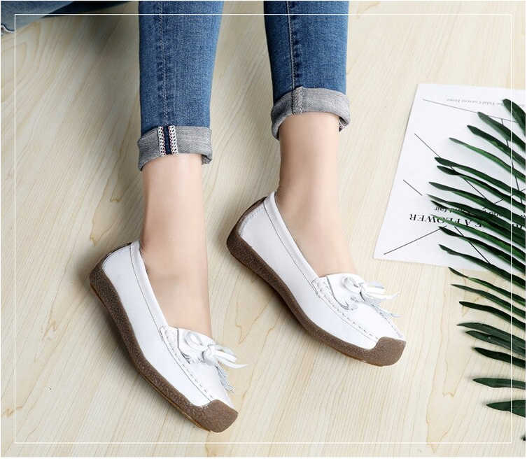 platform loafer shoes color white size 6.5 for women