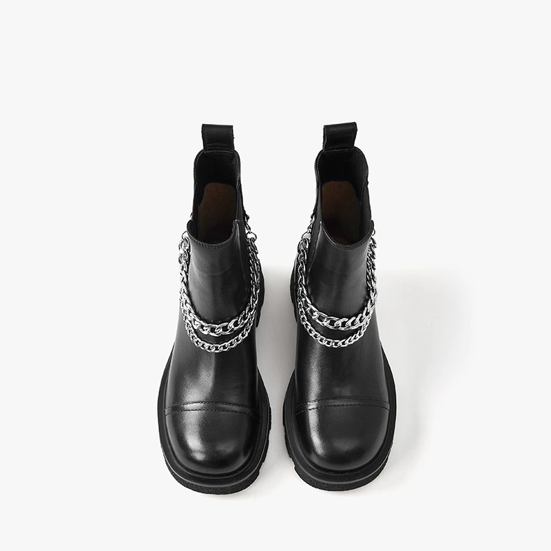 platform winter boots color black size 7.5 for women