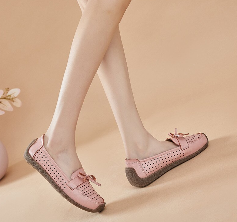 breathable loafer shoes color pink size 6.5 for women