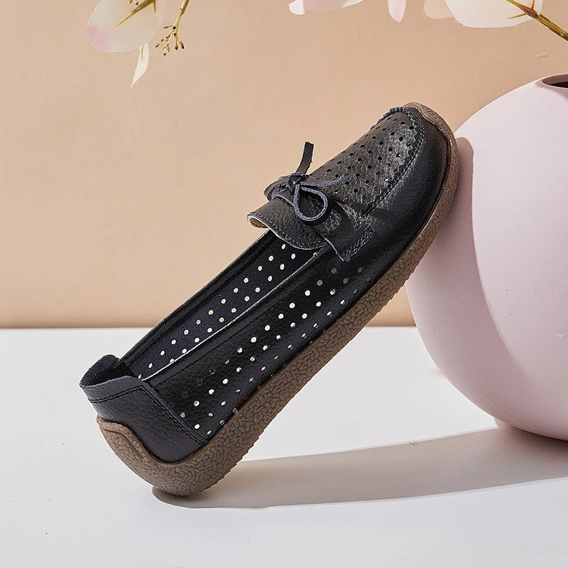 casual loafer shoes color black size 7 for women