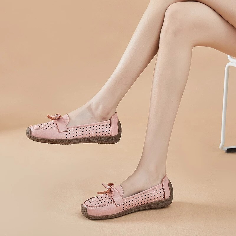 casual loafer shoes color pink size 5.5 for women