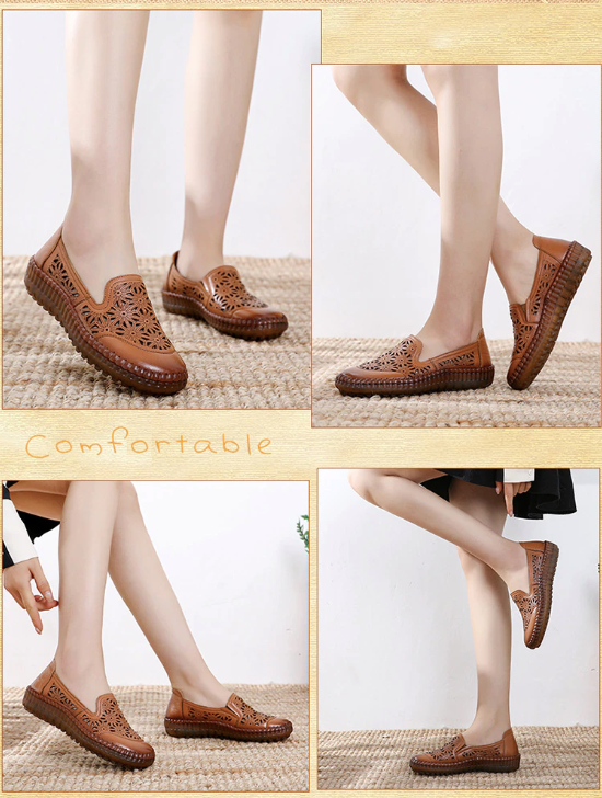 casual loafer shoes color brown size 7 for women