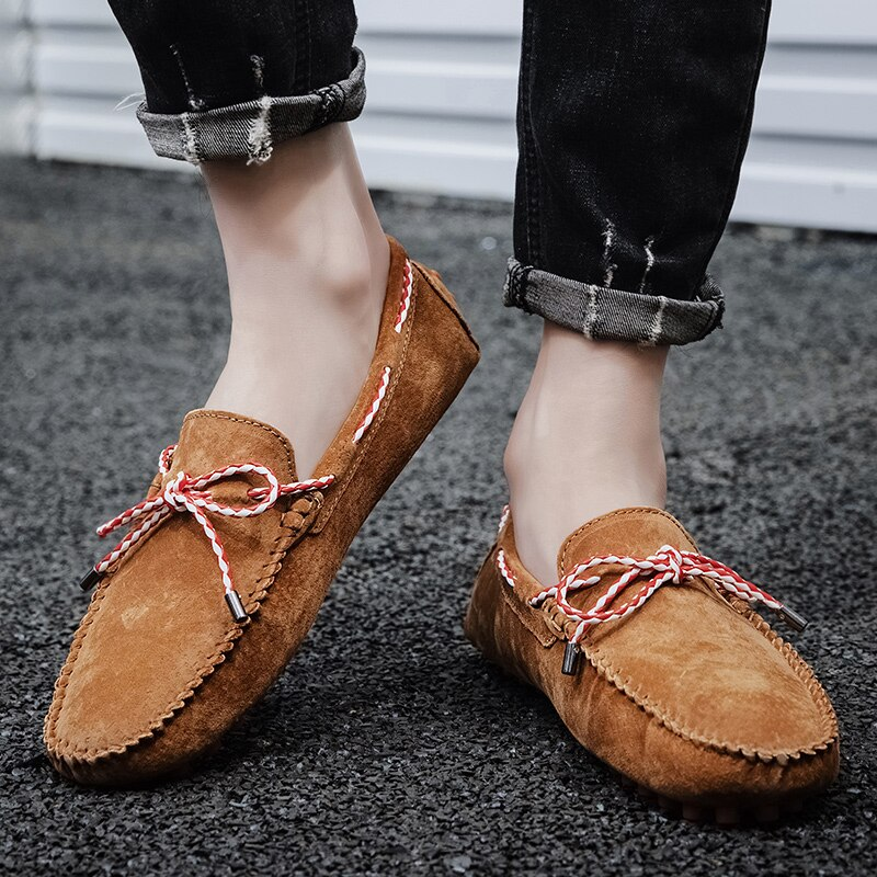 Oswaldo Men's Suede Leather Loafers | Ultrasellershoes.com – USS® Shoes