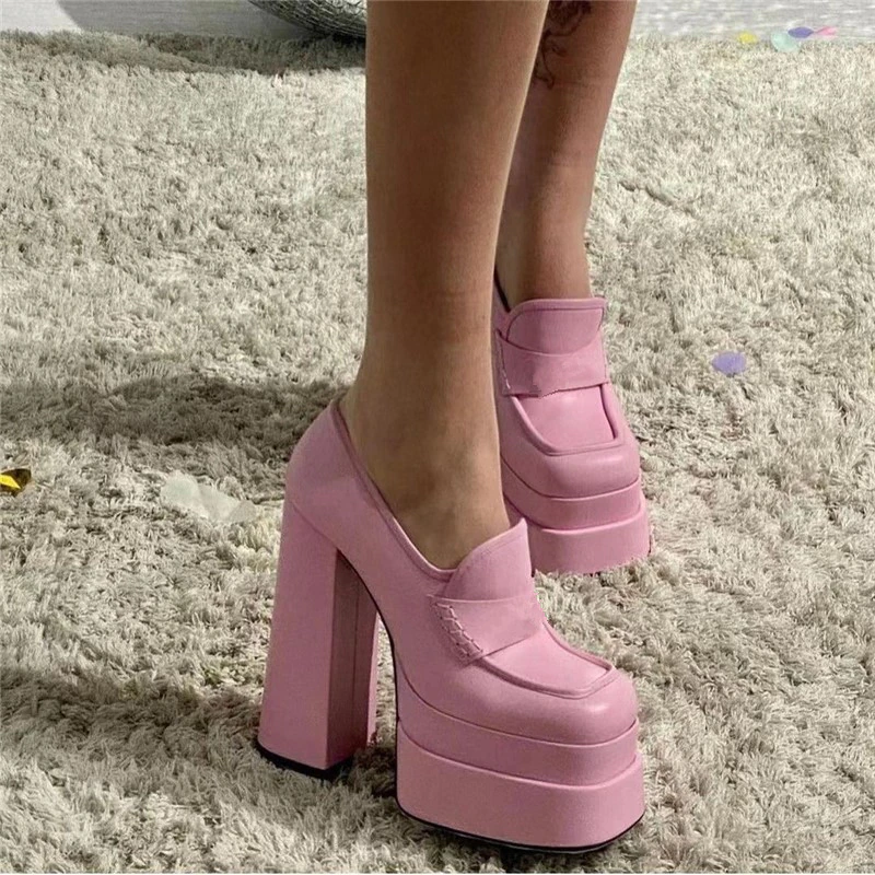 autumn platform shoes color pink size 6.5 for women