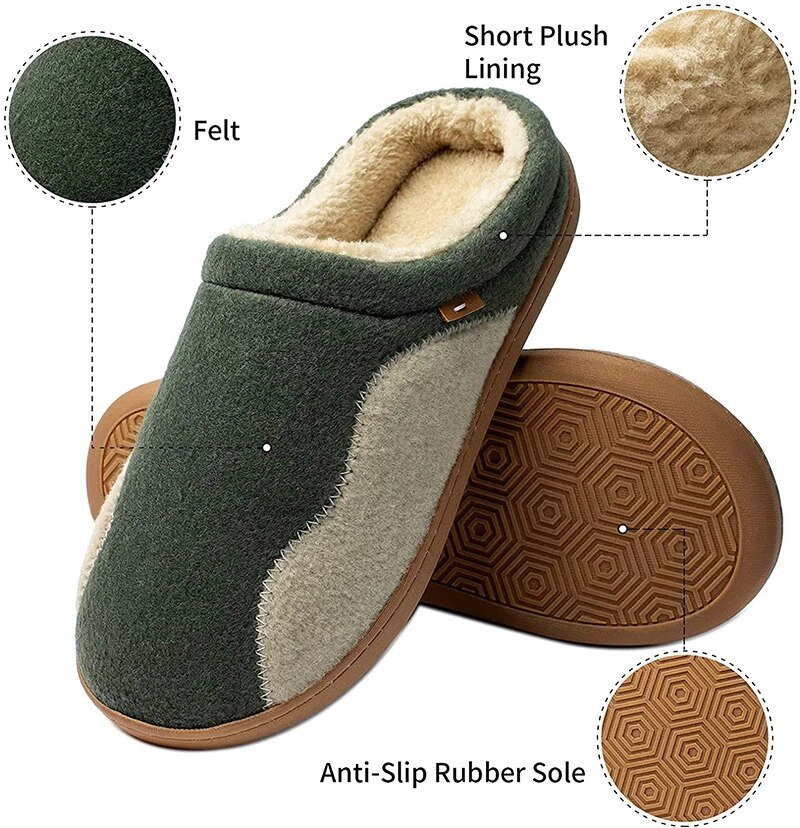 flat slipper color green size 7 for men