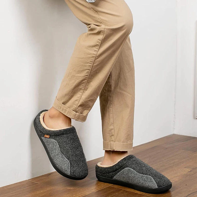 soft slipper color gray size 8.5 for men