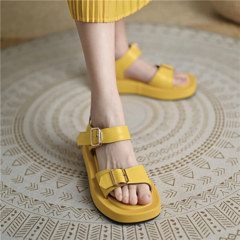 Summer Sandal Color Yellow Size 10 for Women