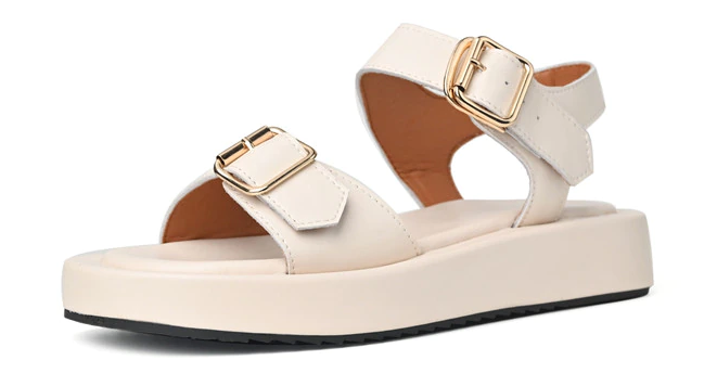 Flat Sandal Color Beige Size 6 for Women